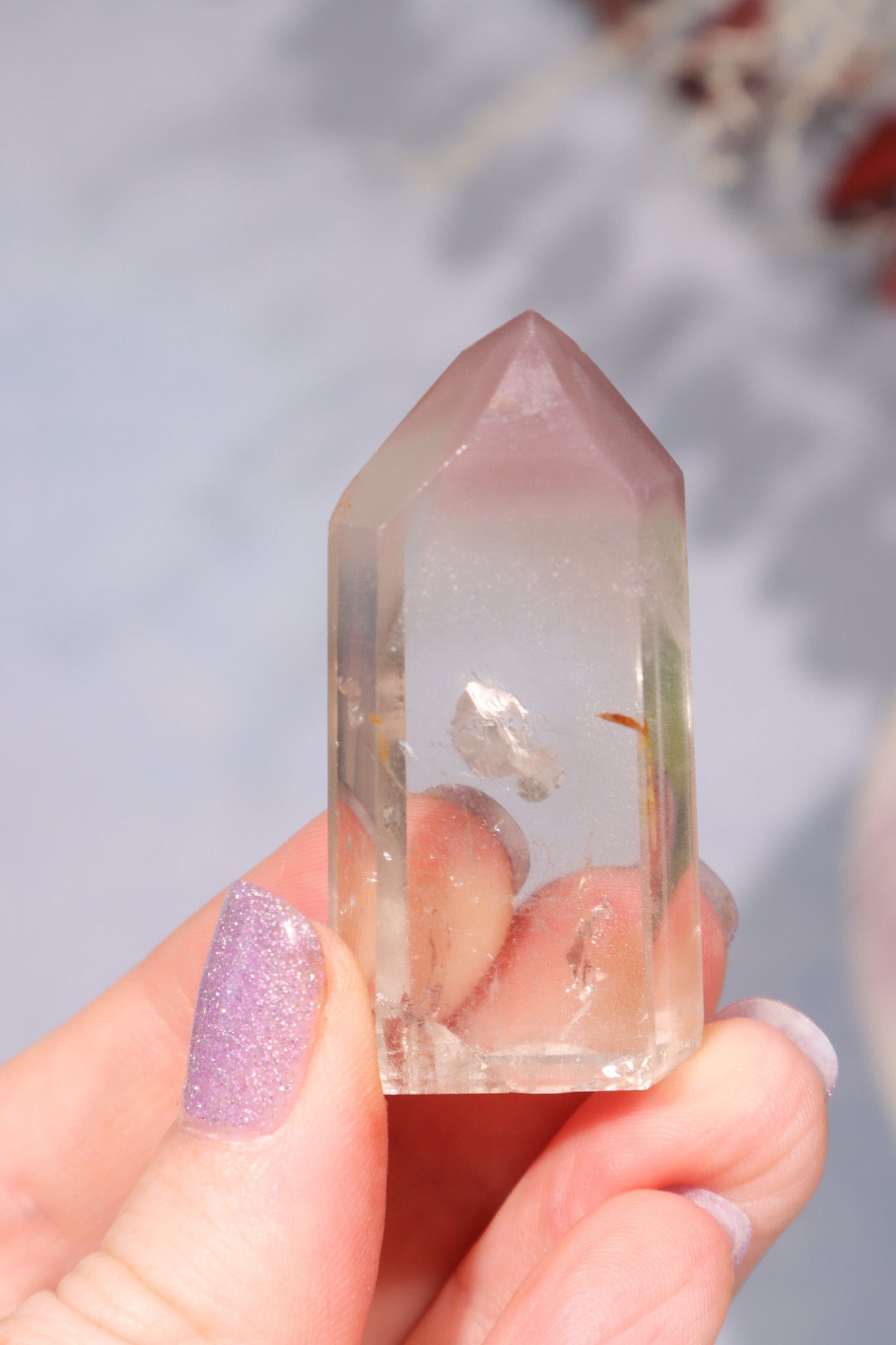 Clear Quartz Tower With Lithium Towers Tali & Loz Crystals