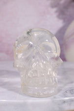Clear Quartz with Iron Inclusions Skull Carving Tali & Loz Crystals