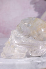 Clear Quartz with Iron Inclusions Skull Carving Tali & Loz Crystals