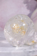 Clear Quartz with Iron Inclusions Skull Carving Tali & Loz Crystals