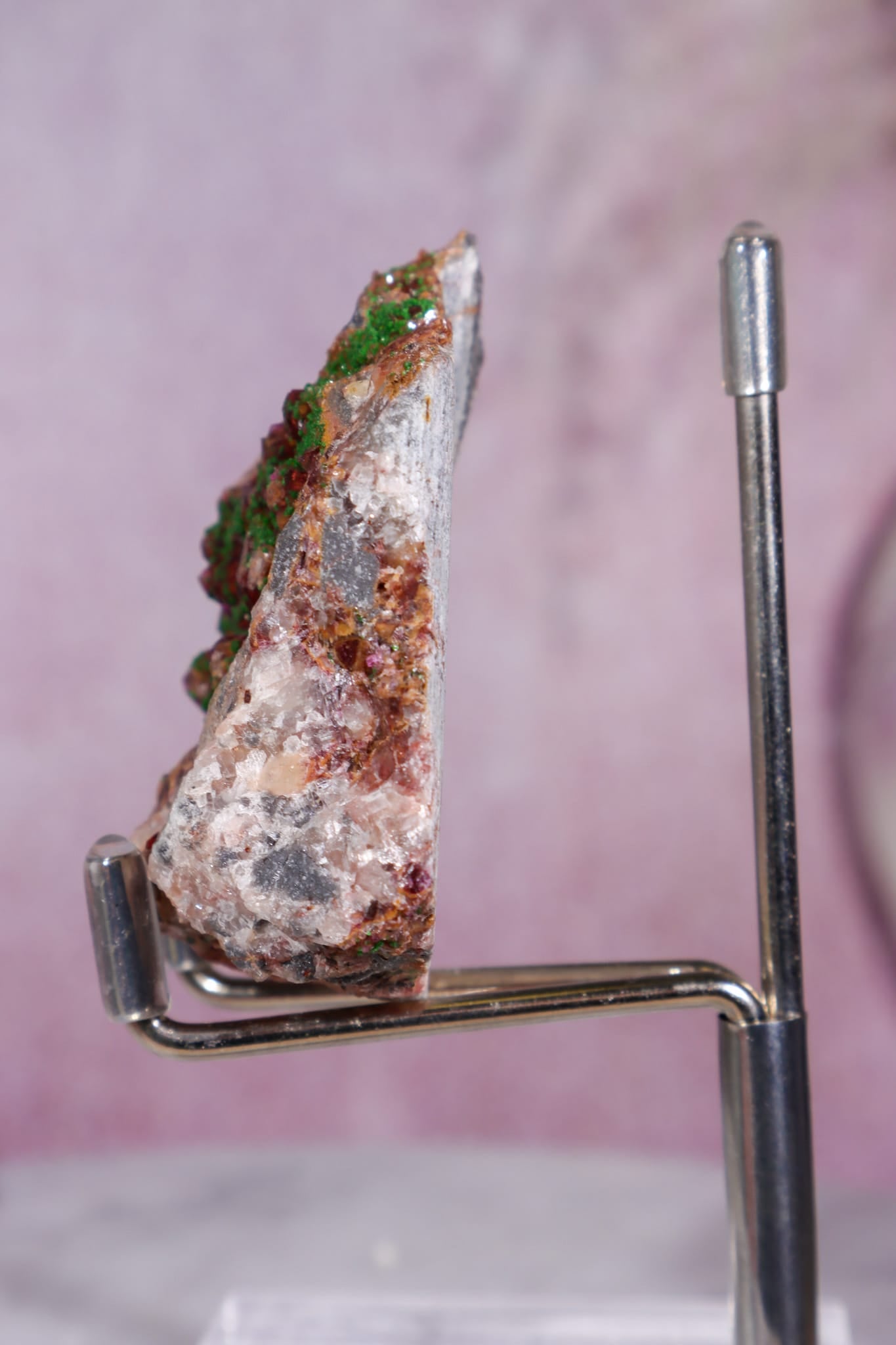 Cobaltoan Calcite with Malachite | DRC Minerals Tali & Loz Crystals