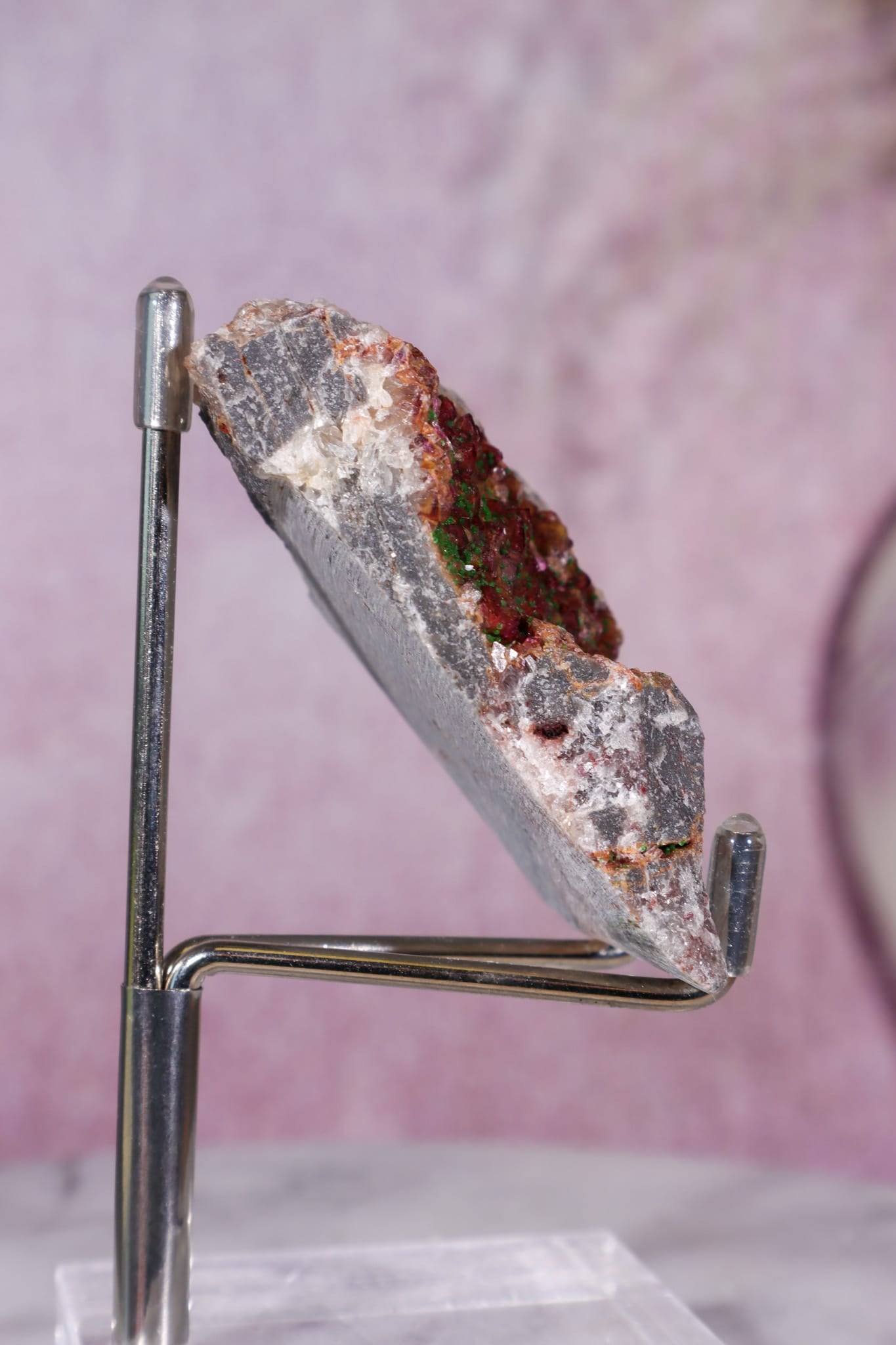 Cobaltoan Calcite with Malachite | DRC Minerals Tali & Loz Crystals