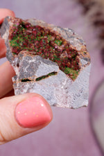Cobaltoan Calcite with Malachite | DRC Minerals Tali & Loz Crystals