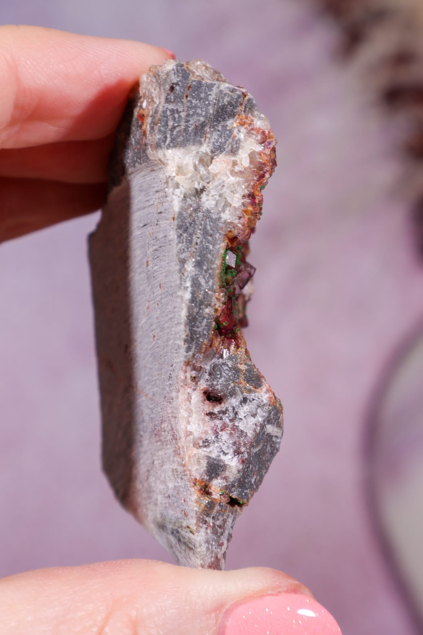 Cobaltoan Calcite with Malachite | DRC Minerals Tali & Loz Crystals