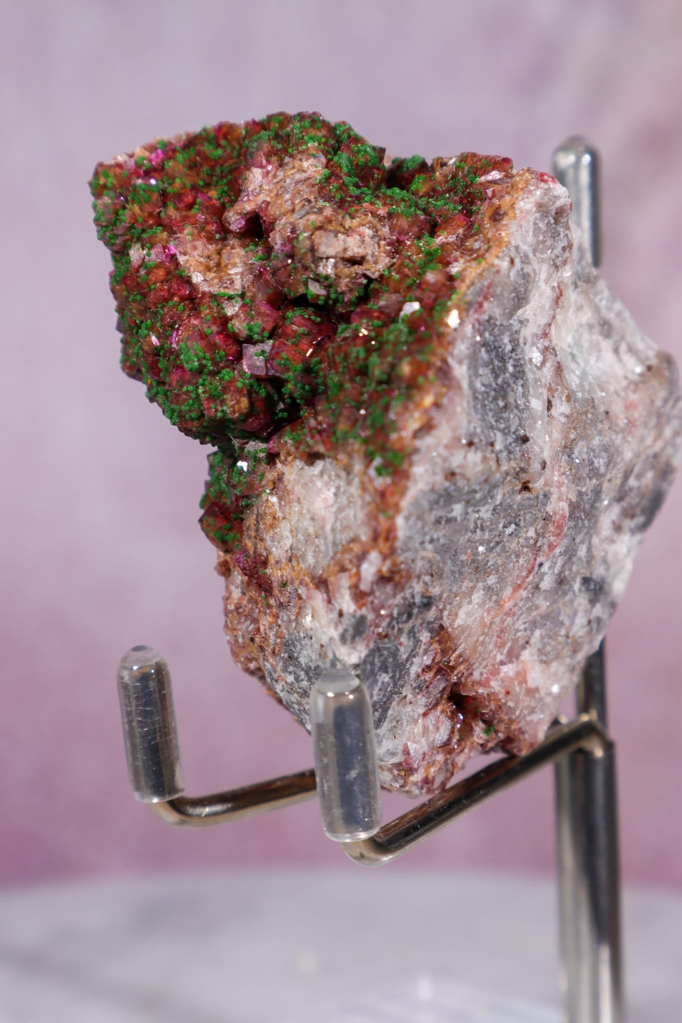 Cobaltoan Calcite with Malachite | DRC Minerals Tali & Loz Crystals