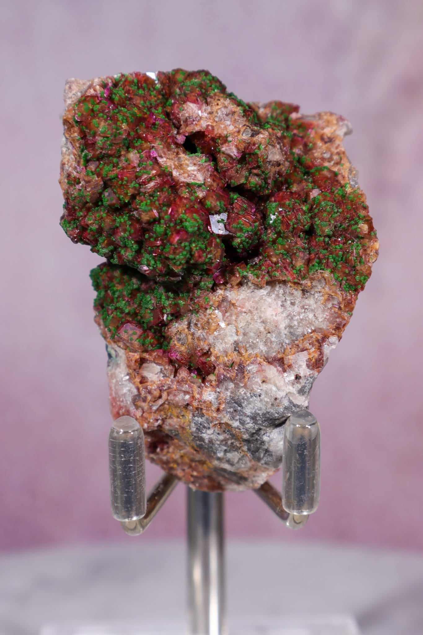 Cobaltoan Calcite with Malachite | DRC Minerals Tali & Loz Crystals