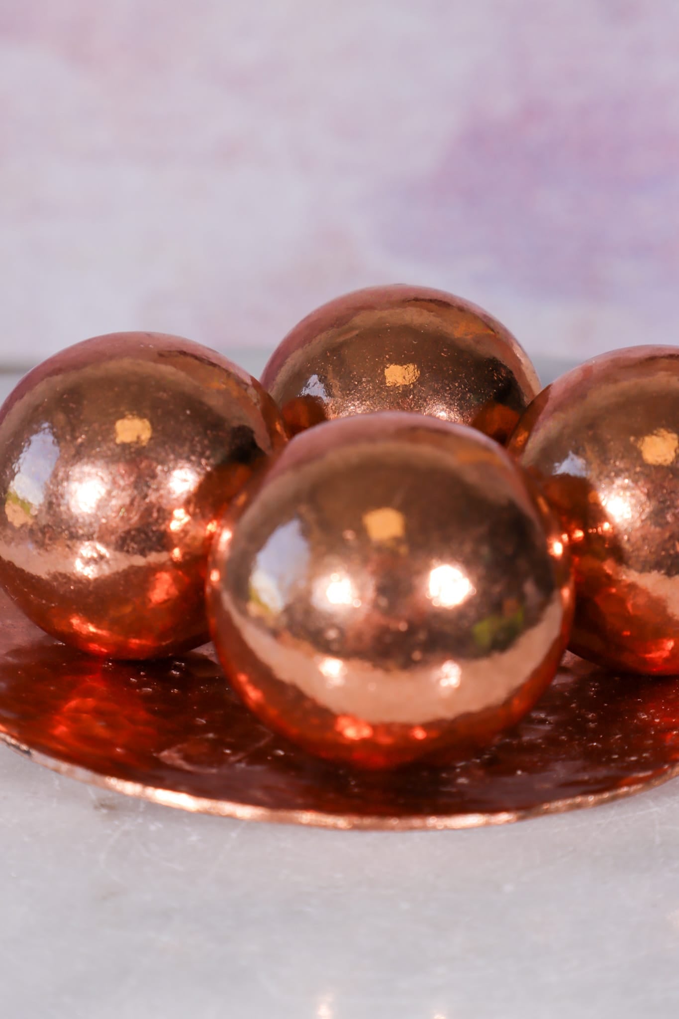 Copper Spheres 27mm, Intuitively Chosen Spheres Tali & Loz Crystals