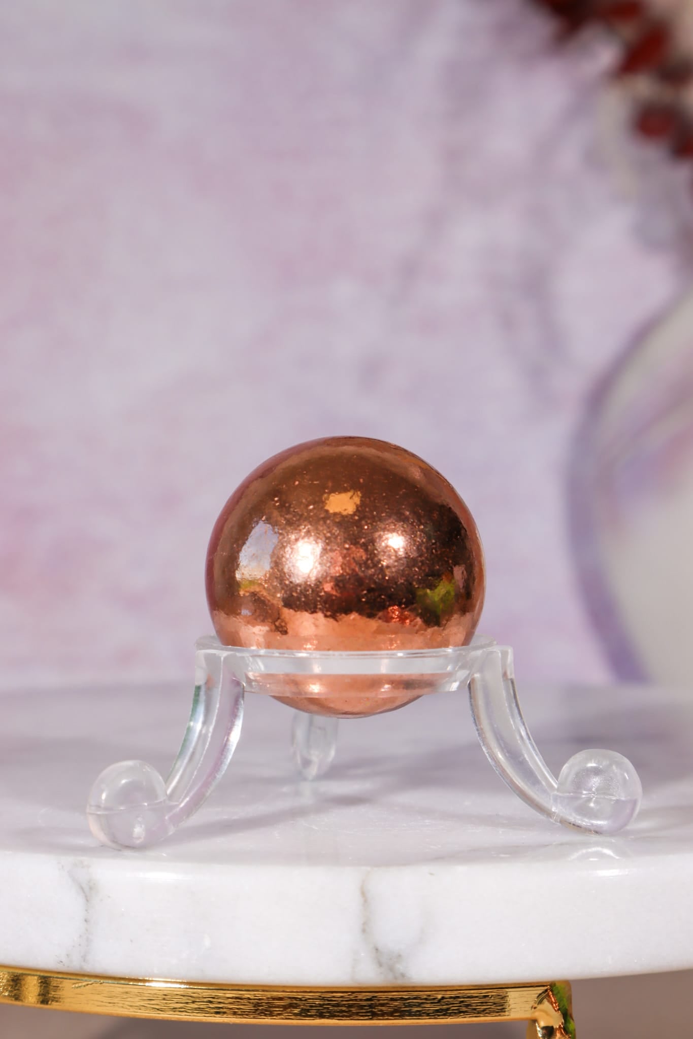 Copper Spheres 27mm, Intuitively Chosen Spheres Tali & Loz Crystals