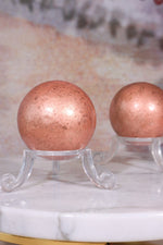 Copper Spheres, Intuitively Chosen Spheres Tali & Loz Crystals
