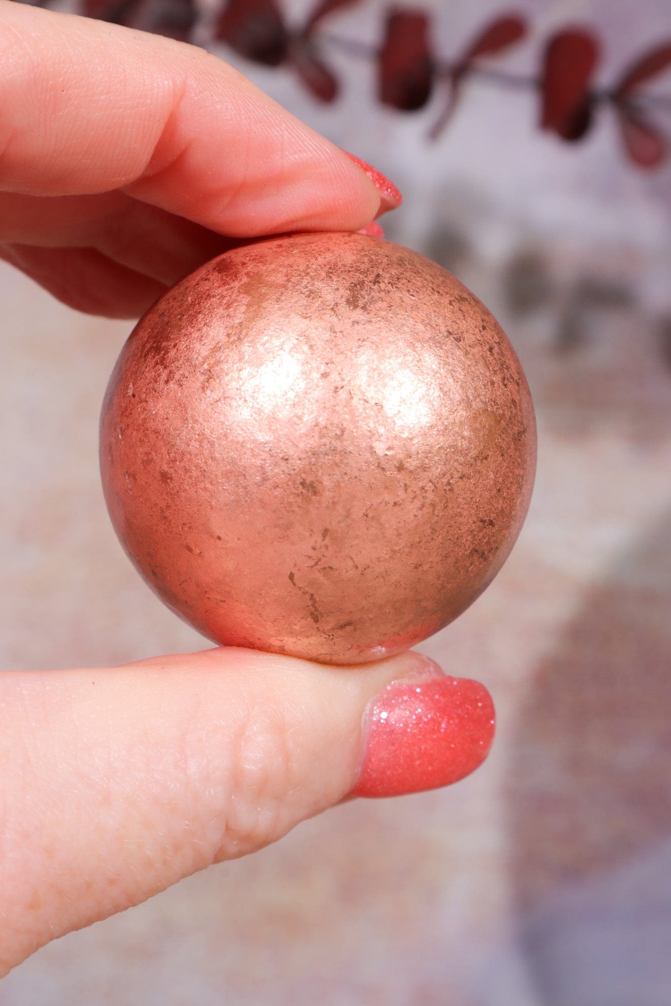 Copper Spheres, Intuitively Chosen Spheres Tali & Loz Crystals