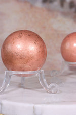 Copper Spheres, Intuitively Chosen Spheres Tali & Loz Crystals