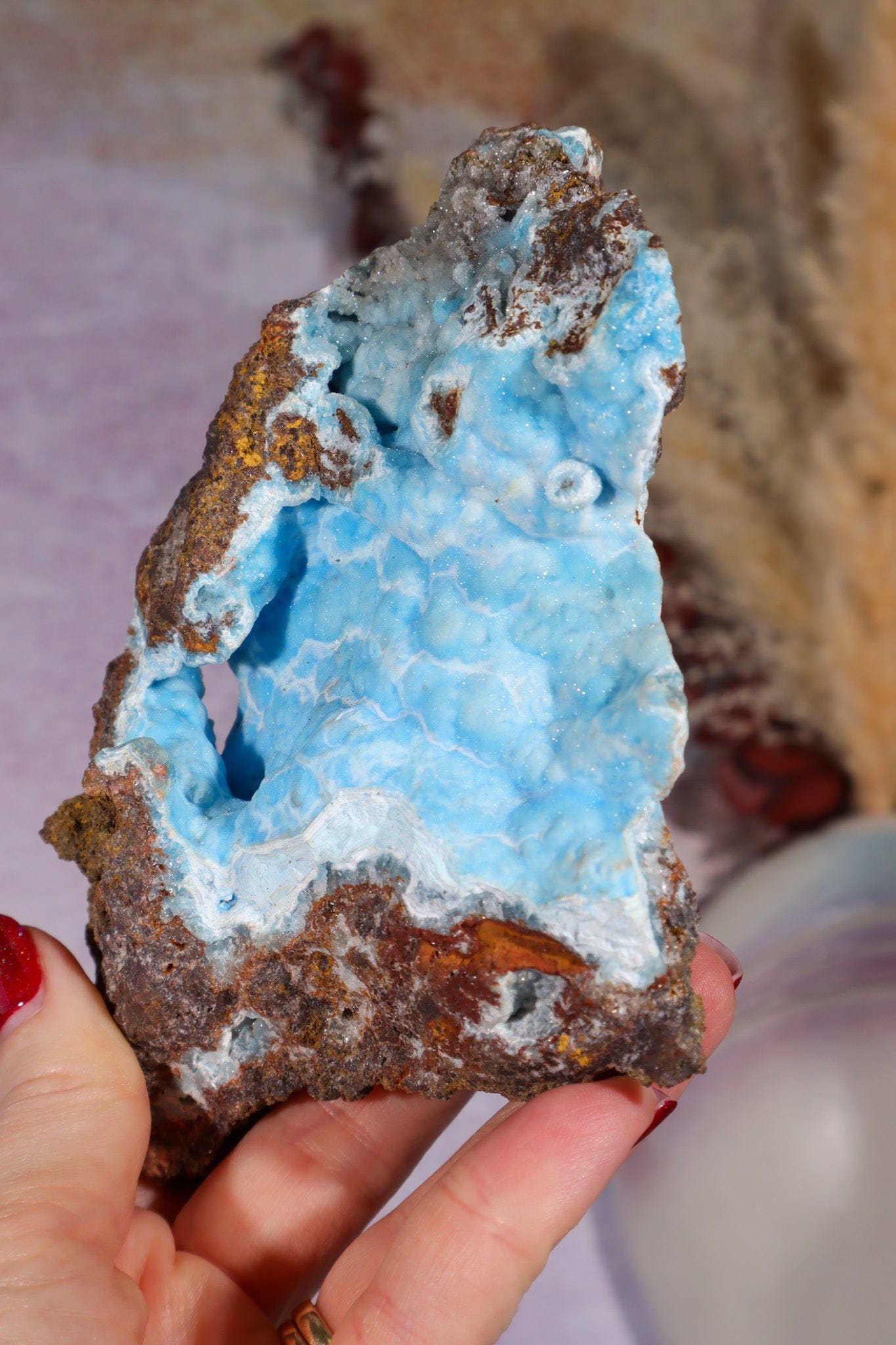 Crystalised Hemimorphite Specimen 0.5KG, Namibia Specimen Tali & Loz Crystals