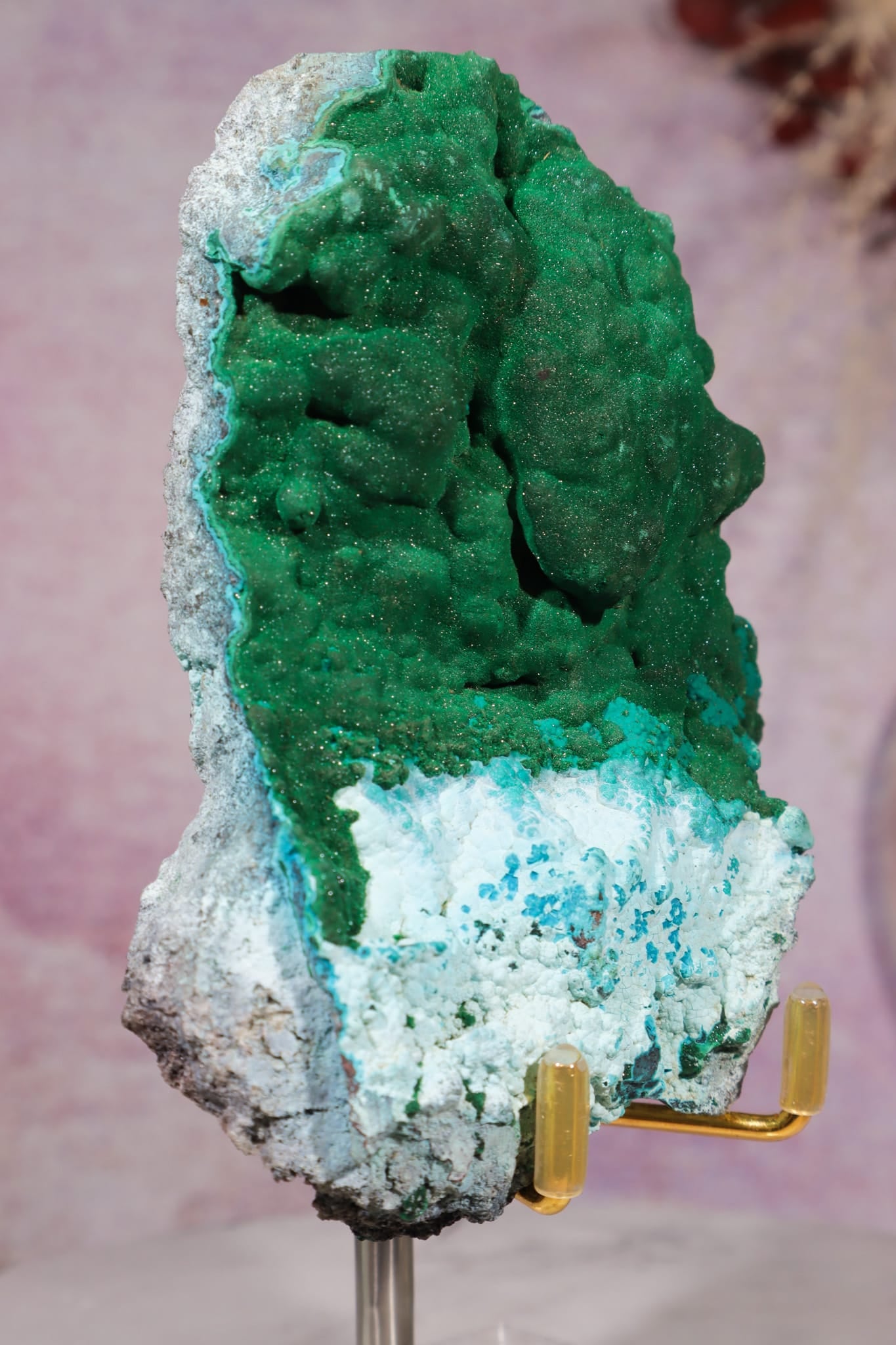 Crystallised Malachite Specimen | 10.4cm | DRC Minerals Tali & Loz Crystals