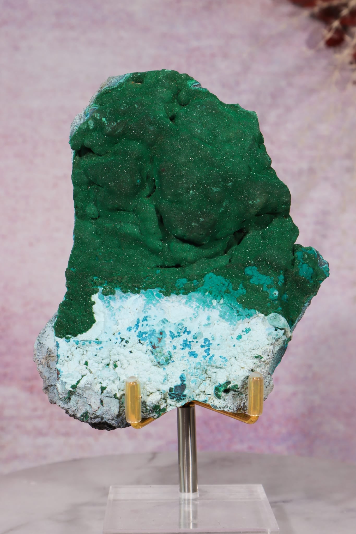 Crystallised Malachite Specimen | 10.4cm | DRC Minerals Tali & Loz Crystals