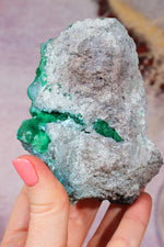 Crystallised Malachite Specimen | 10.4cm | DRC Minerals Tali & Loz Crystals