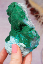Crystallised Malachite Specimen | 10.4cm | DRC Minerals Tali & Loz Crystals