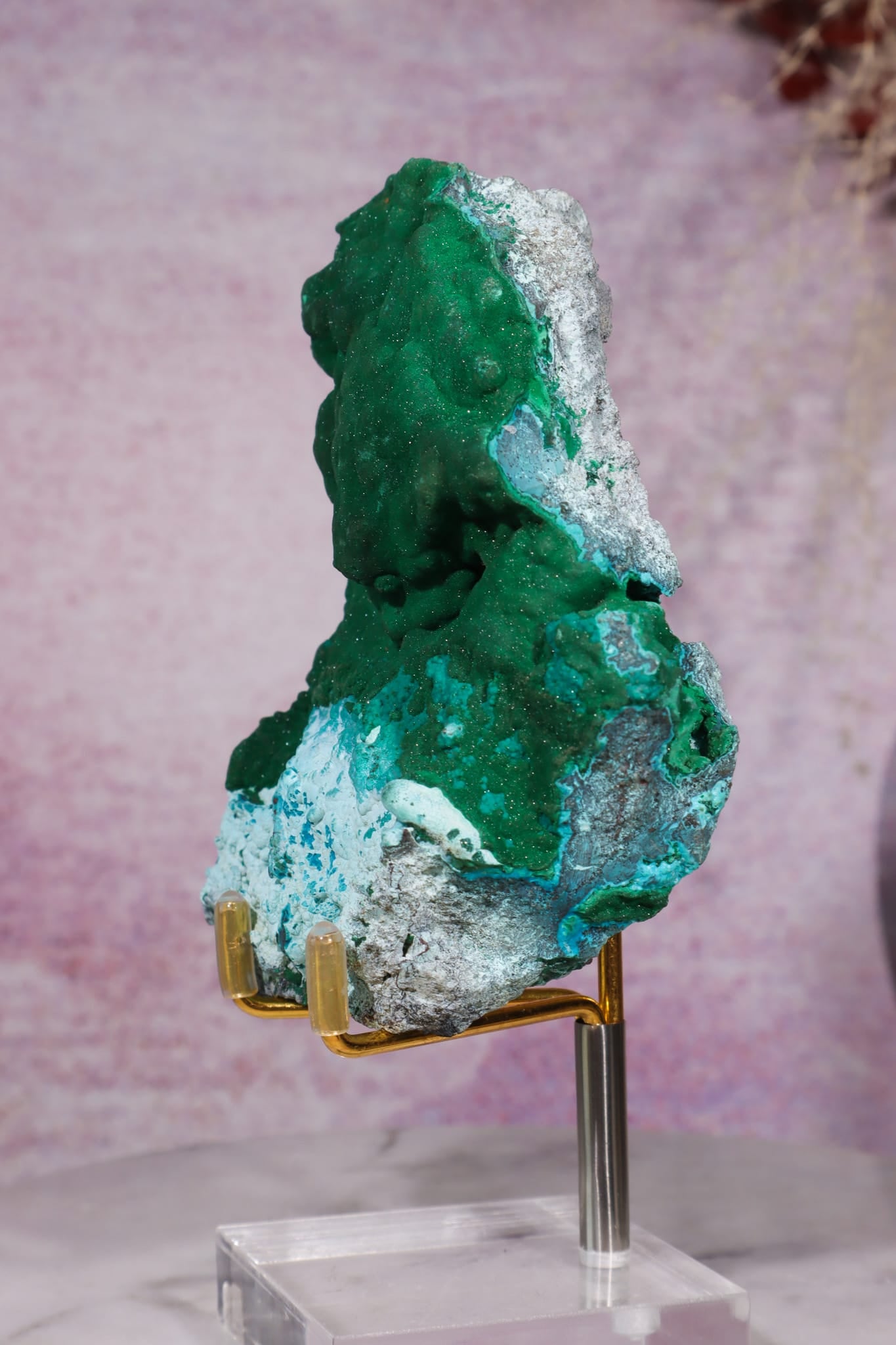 Crystallised Malachite Specimen | 10.4cm | DRC Minerals Tali & Loz Crystals