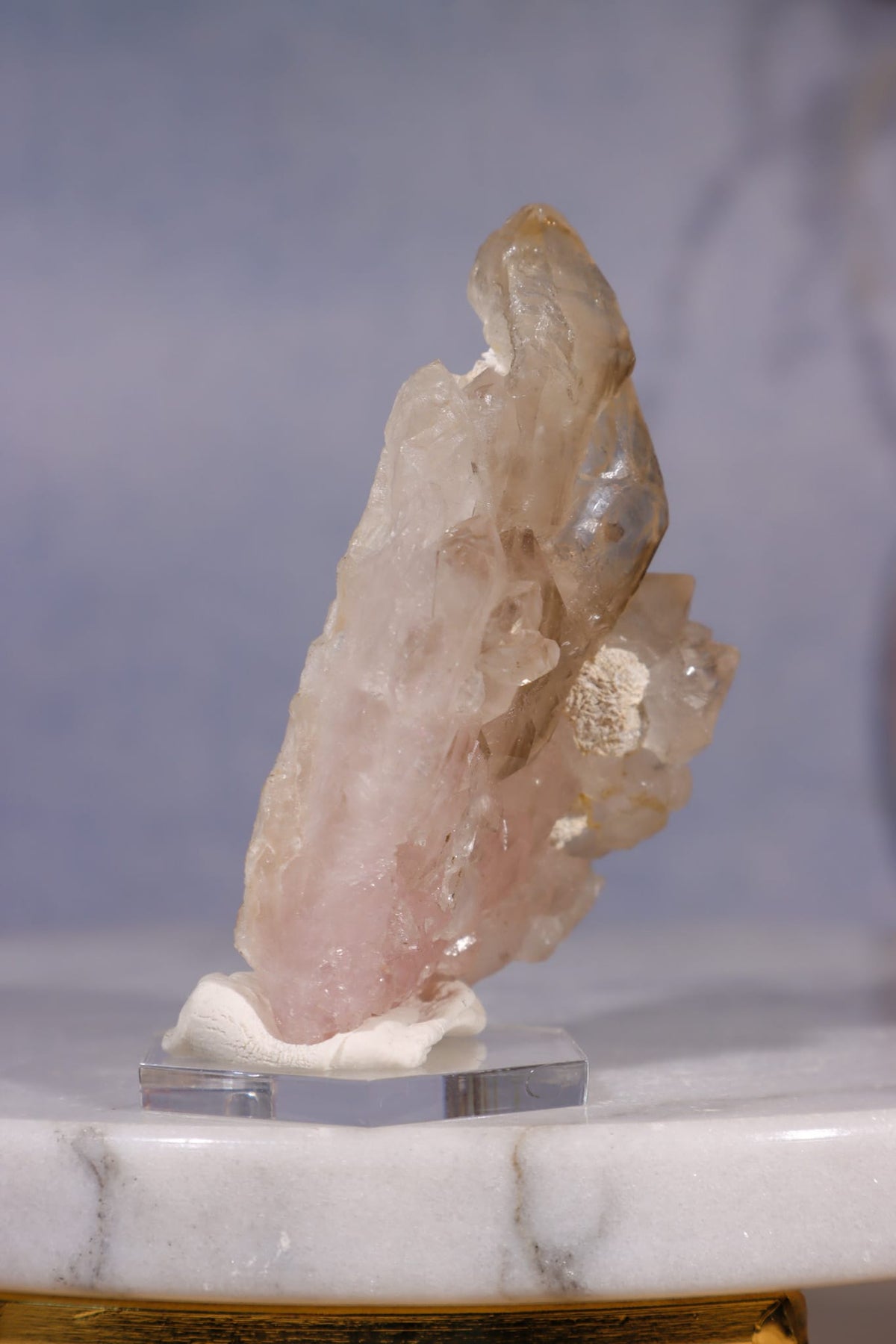 Crystallised Rose Quartz with Smoky Elestial Quartz | 60mm Minerals Tali & Loz Crystals