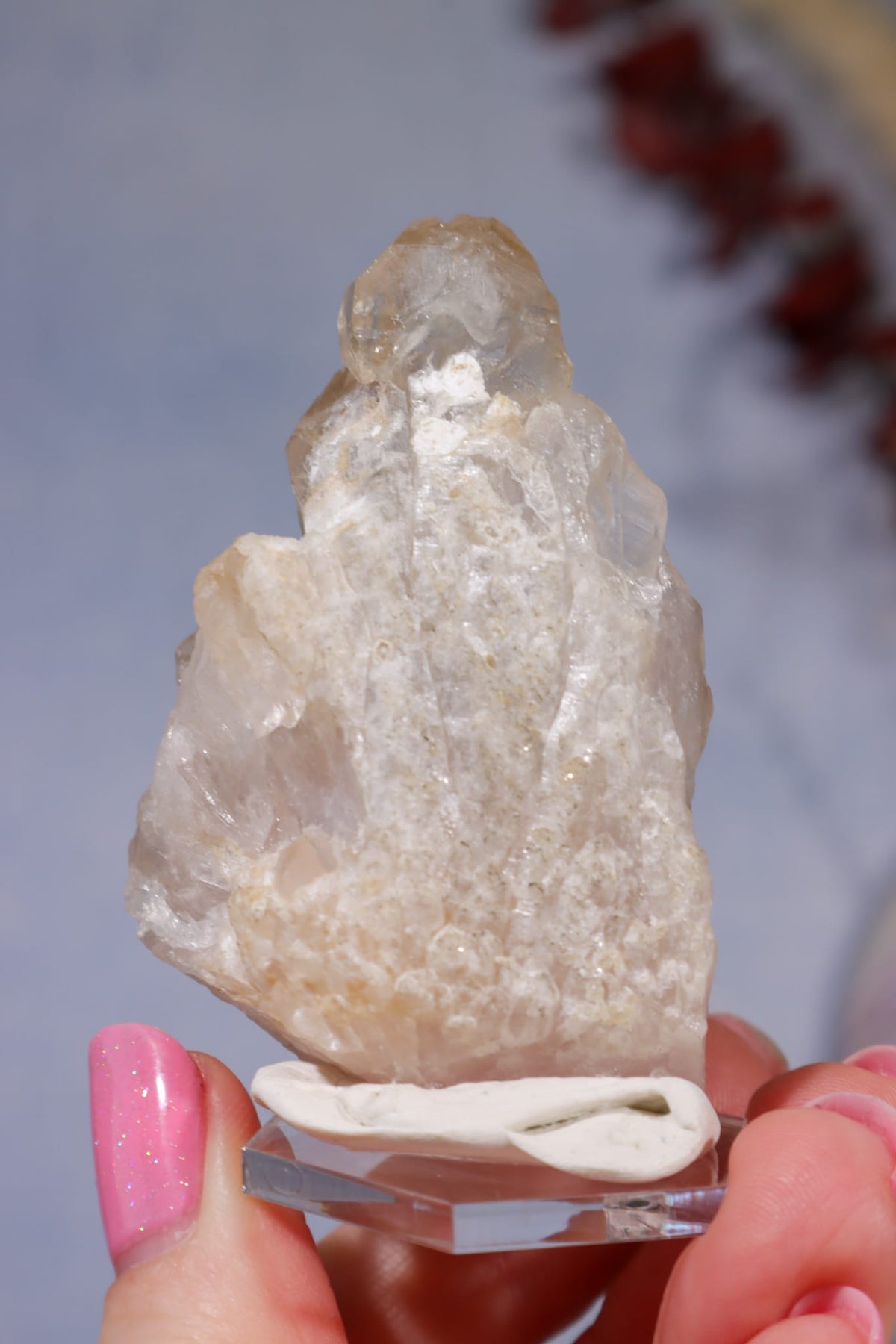 Crystallised Rose Quartz with Smoky Elestial Quartz | 60mm Minerals Tali & Loz Crystals