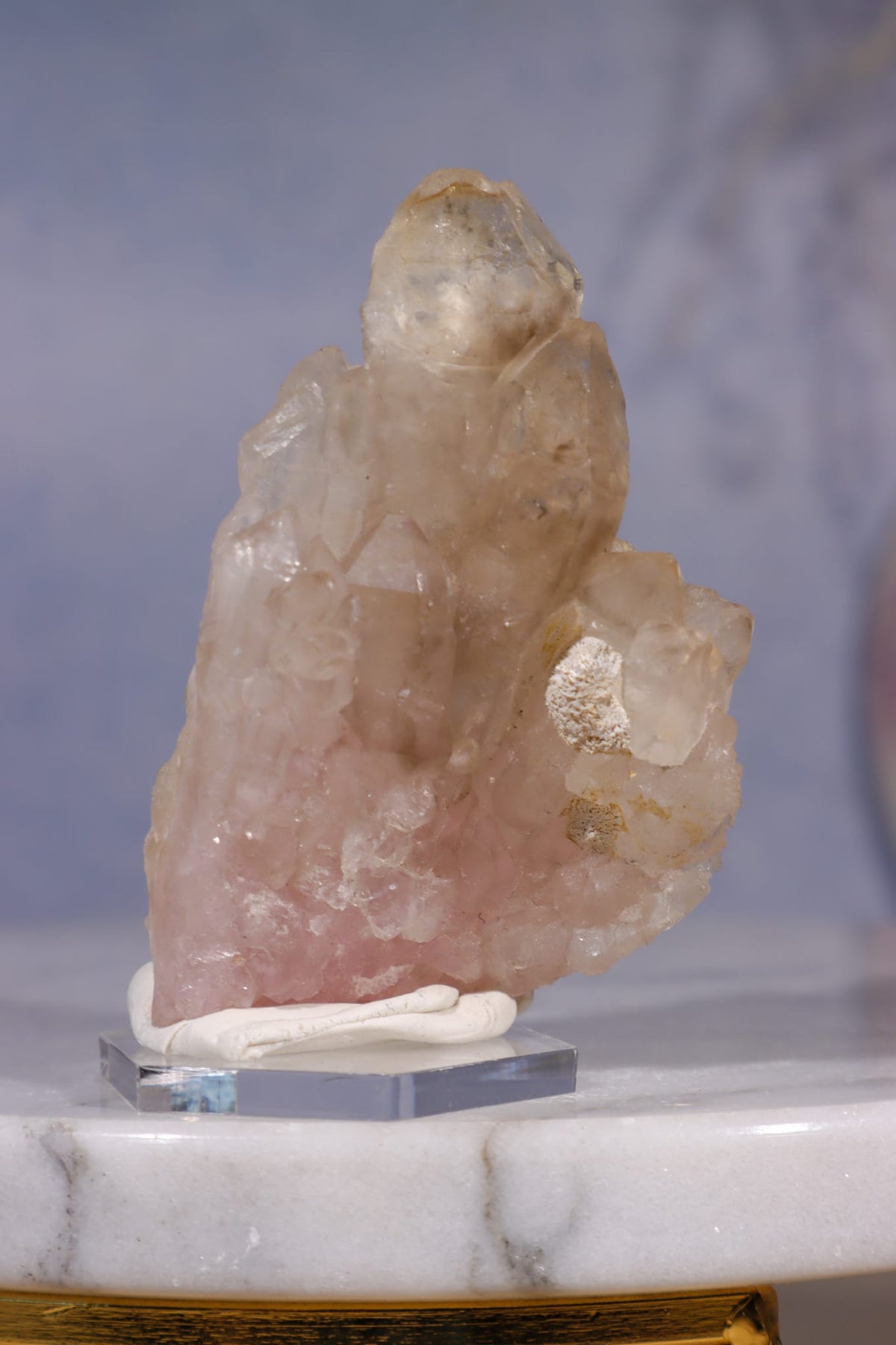 Crystallised Rose Quartz with Smoky Elestial Quartz | 60mm Minerals Tali & Loz Crystals