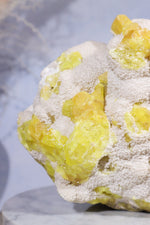 Crystallised Sulphur on Baryte 3.2kg - Tali & Loz Crystals