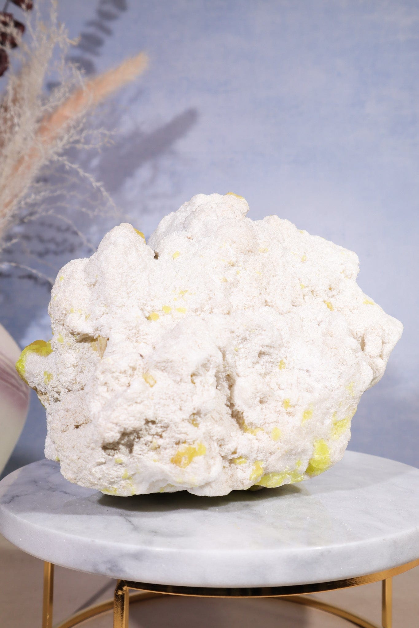Crystallised Sulphur on Baryte 3.2kg - Tali & Loz Crystals