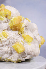 Crystallised Sulphur on Baryte 3.2kg - Tali & Loz Crystals
