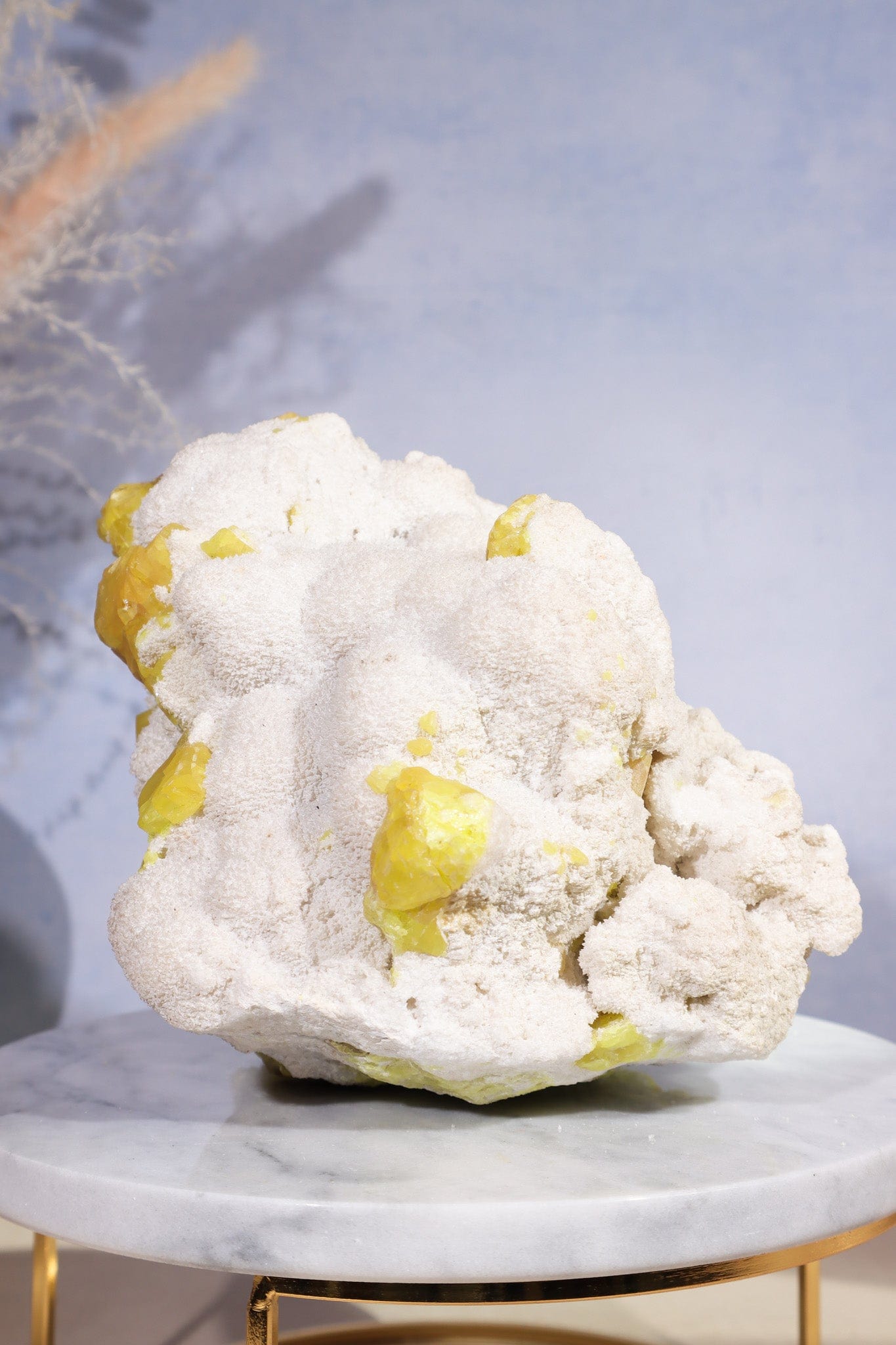 Crystallised Sulphur on Baryte 3.2kg - Tali & Loz Crystals