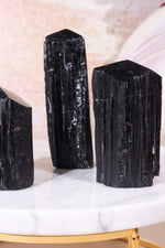 Cut Base Black Tourmaline Points| Intuitively Chosen Rough Crystals Tali & Loz Crystals