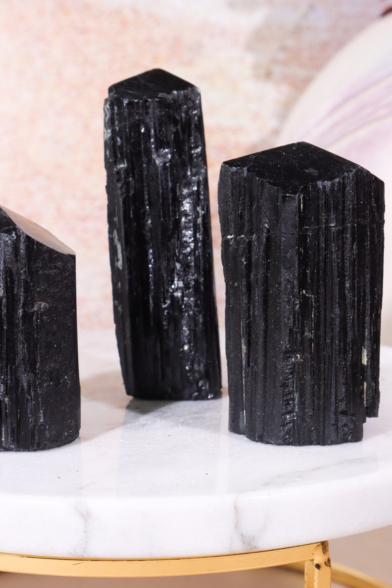 Cut Base Black Tourmaline Points| Intuitively Chosen Rough Crystals Tali & Loz Crystals