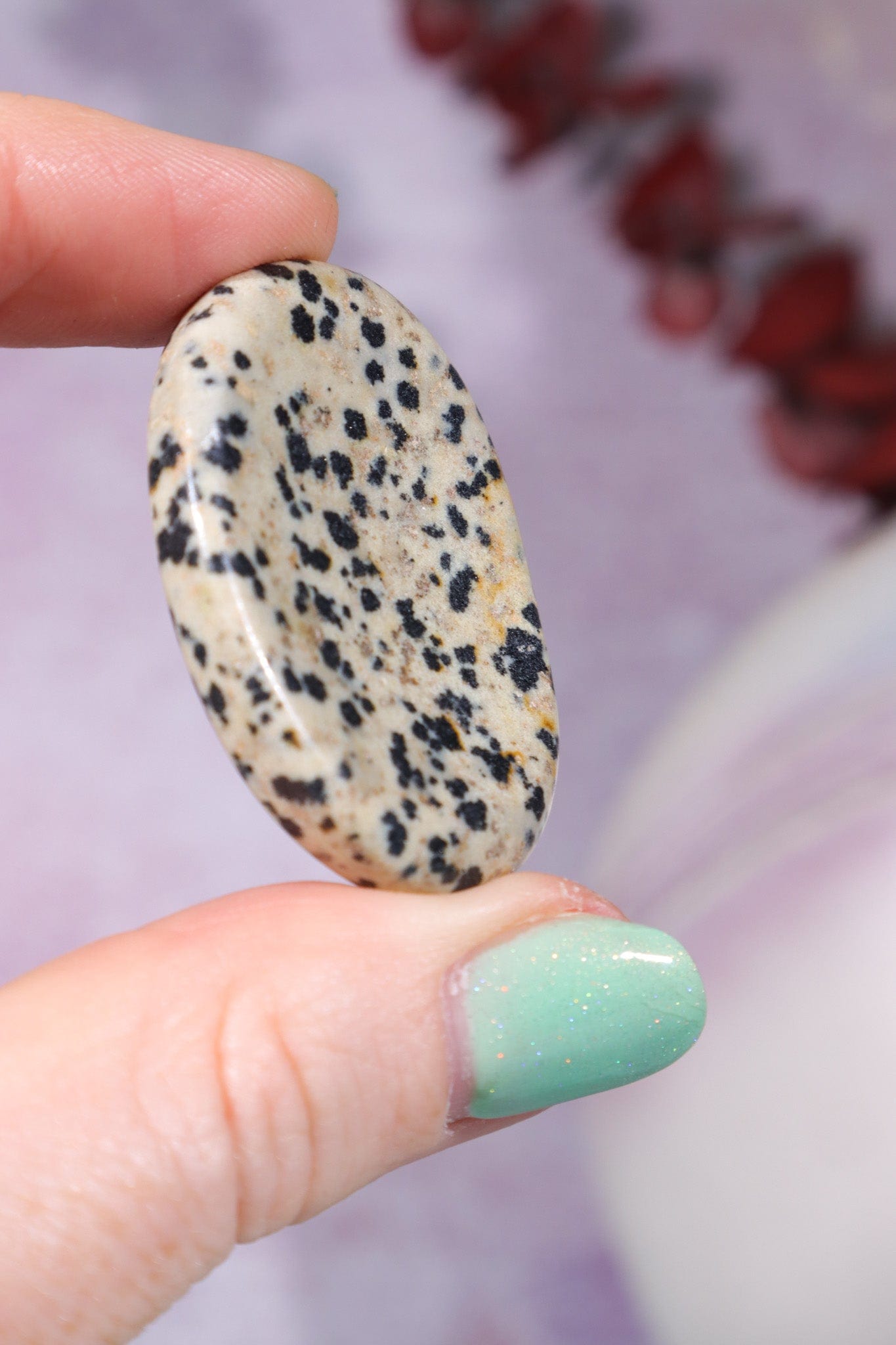 Dalmatian Jasper Worry Stones Palm Stones Tali & Loz Crystals