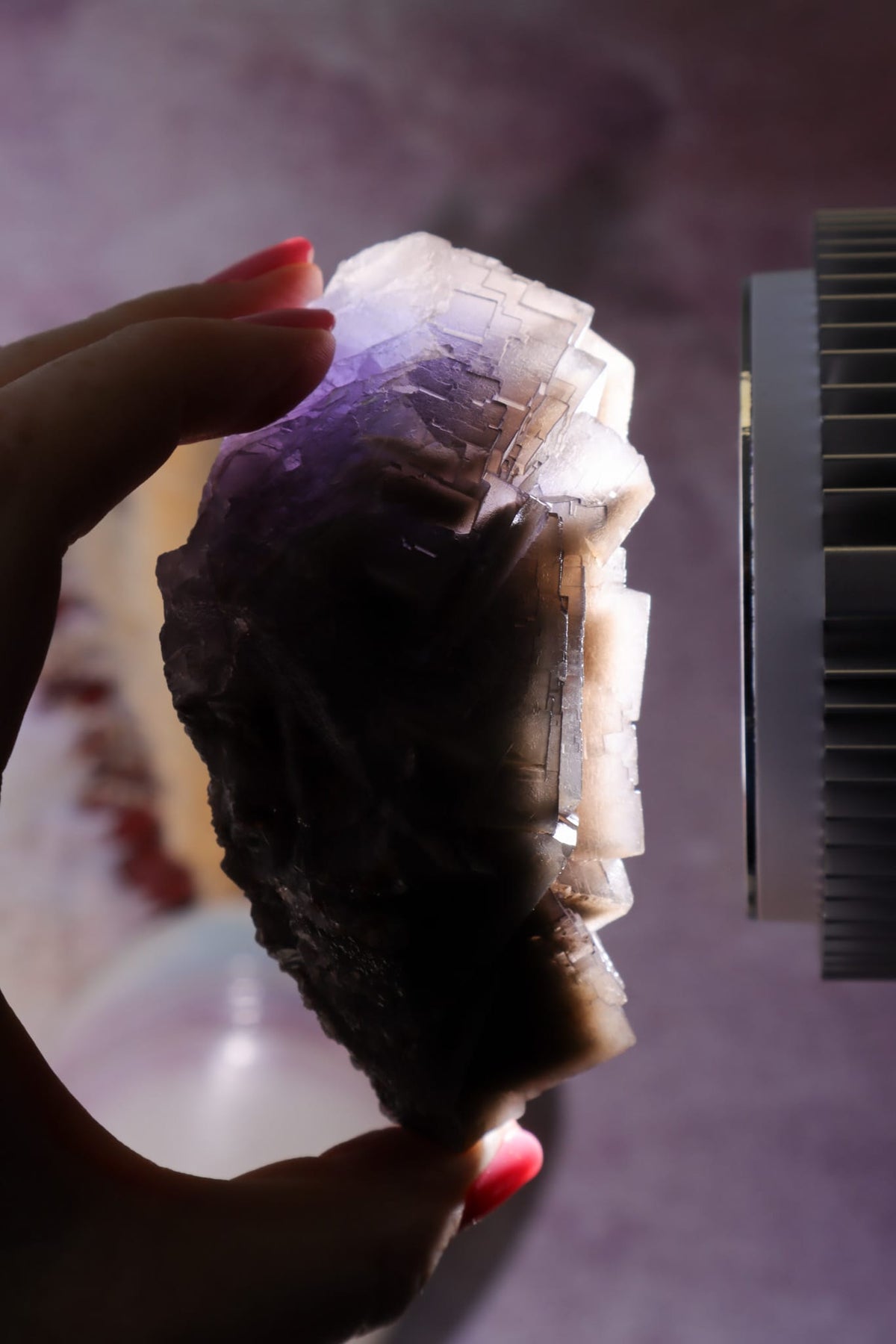 Dark Smoky Fluorite Cluster | Kharan District, Balochistan | Pakistan Minerals Tali & Loz