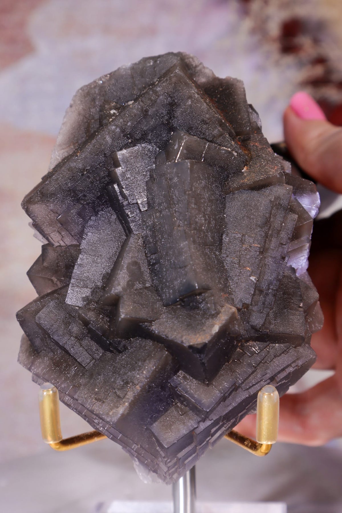 Dark Smoky Fluorite Cluster | Kharan District, Balochistan | Pakistan Minerals Tali & Loz