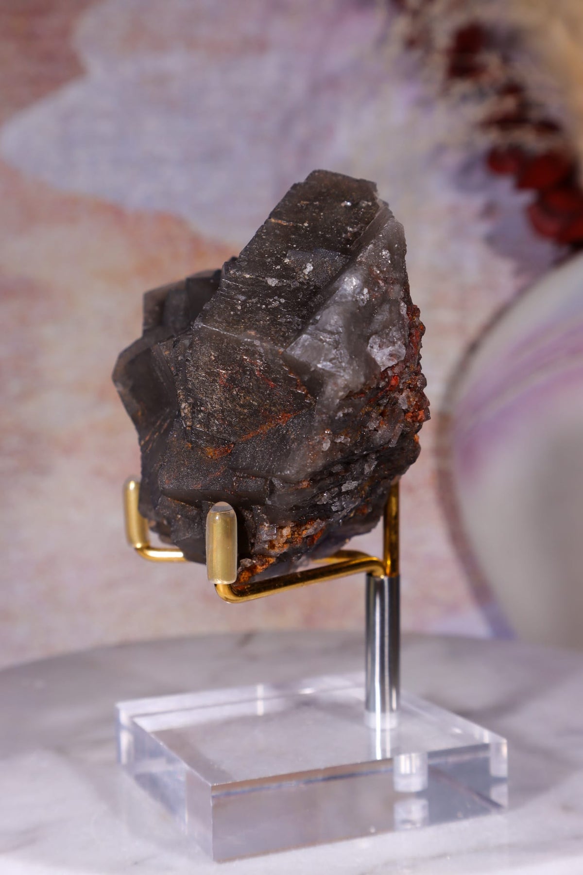 Dark Smoky Fluorite Cluster | Kharan District, Balochistan | Pakistan Minerals Tali & Loz
