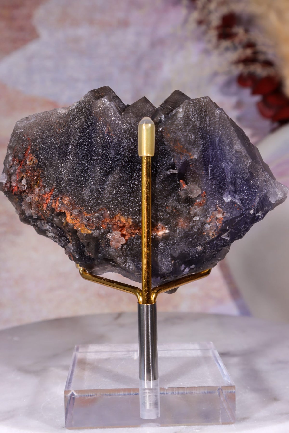 Dark Smoky Fluorite Cluster | Kharan District, Balochistan | Pakistan Minerals Tali & Loz