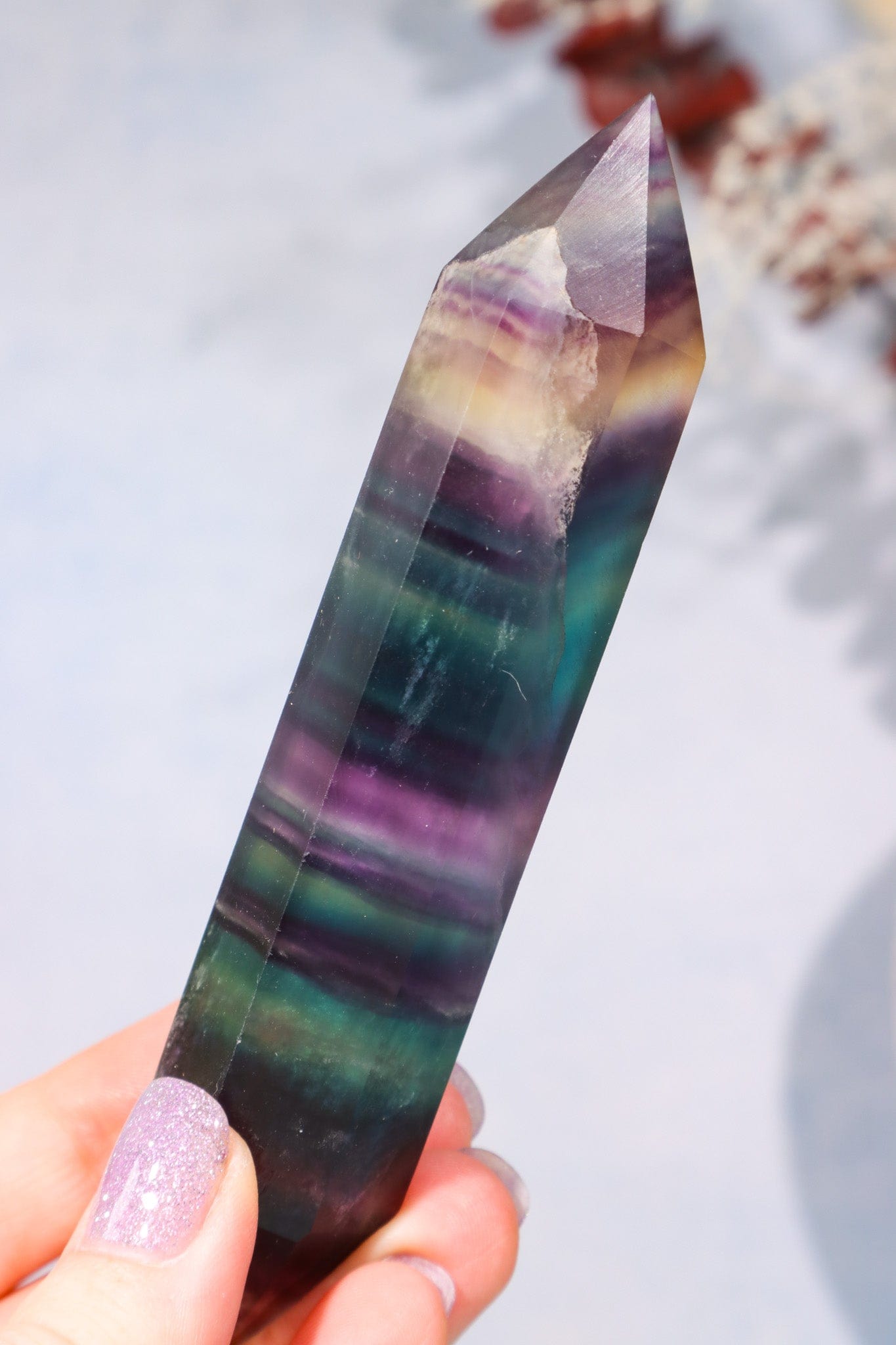 Double Terminated Fluorite Wand 11.7cm Wand Tali & Loz Crystals