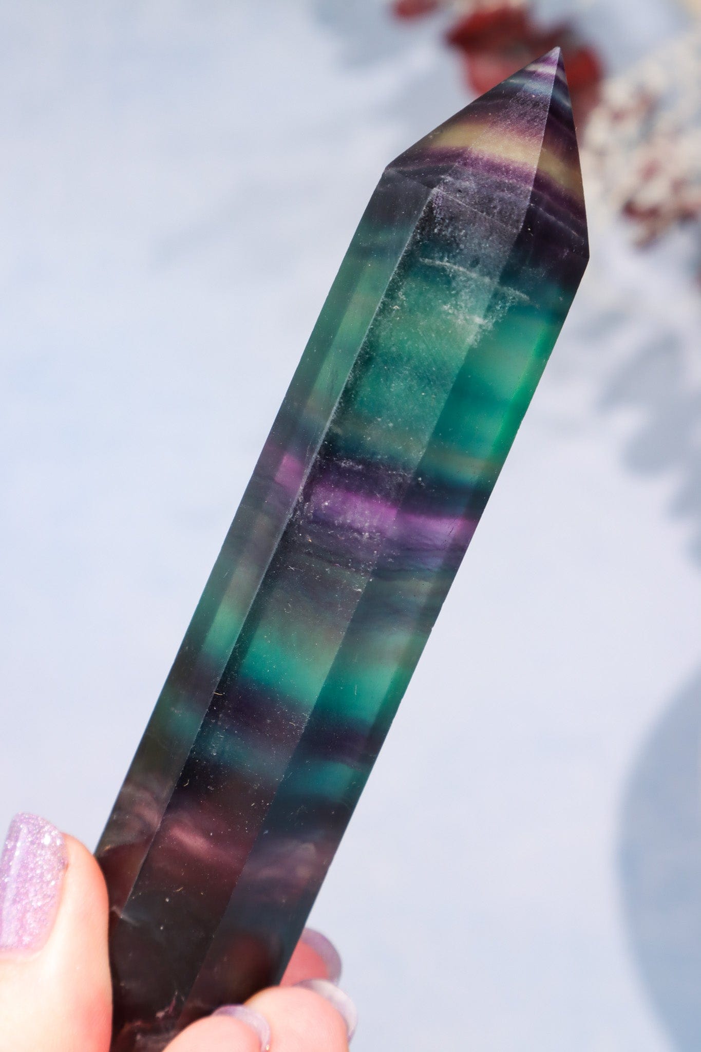 Double Terminated Fluorite Wand 11.7cm Wand Tali & Loz Crystals