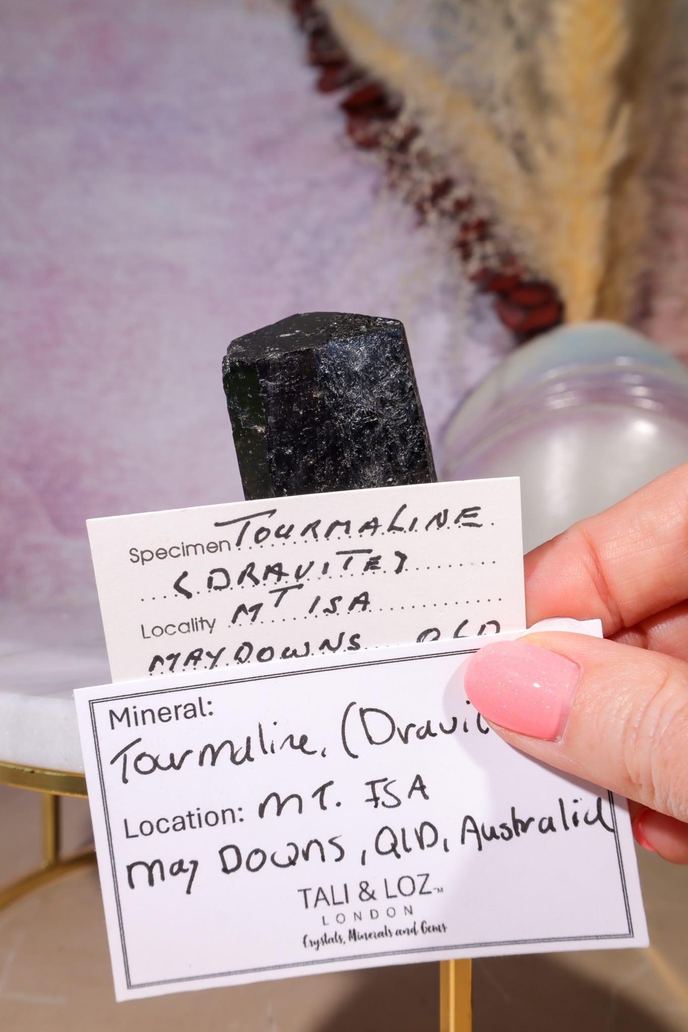Dravite Brown Tourmaline | Raw Crystal | 122.44g | Australia Minerals Tali & Loz