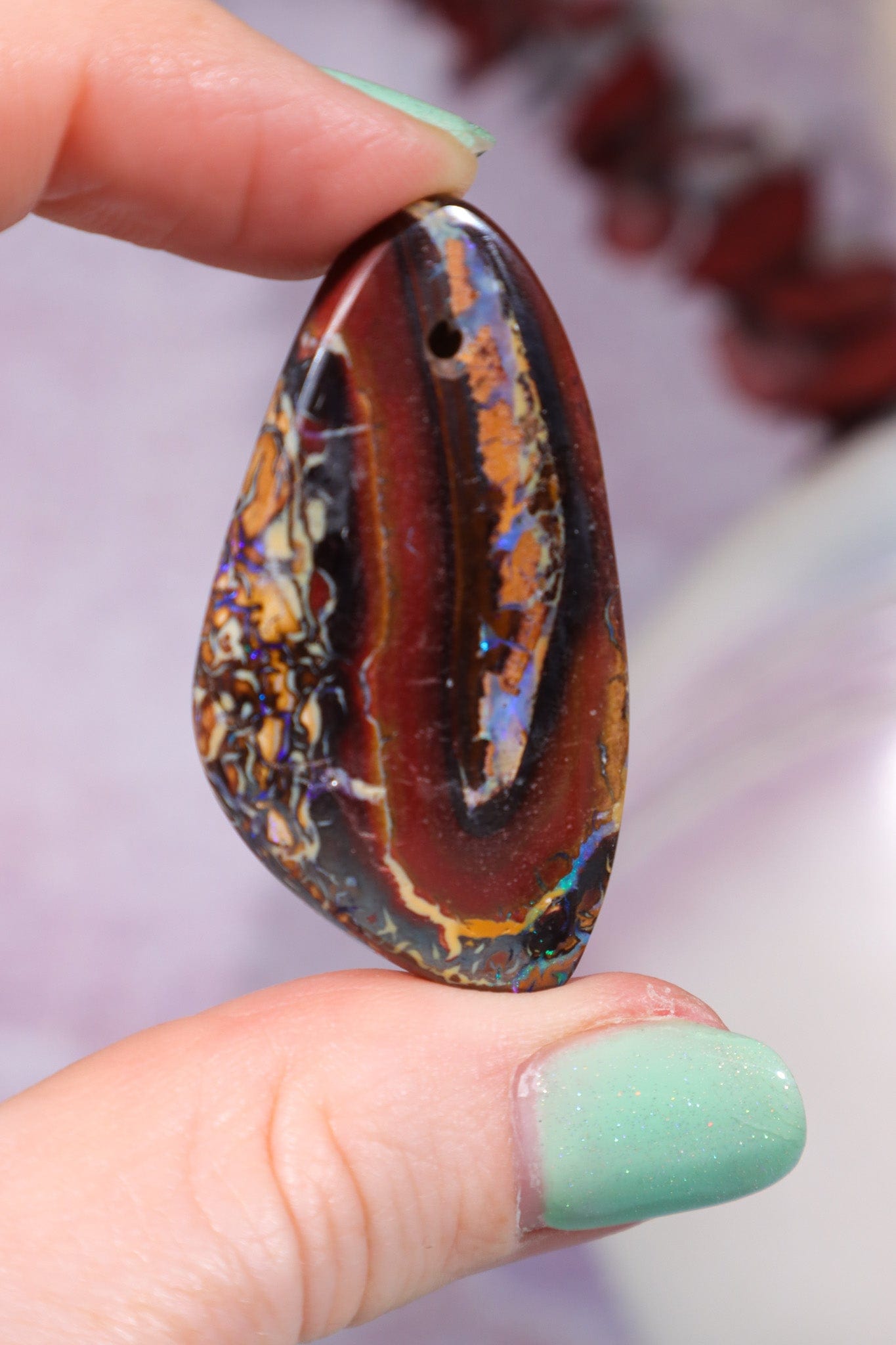 Drilled Yowah Boulder Opal Pendant 10.67gr Rocks & Fossils Tali & Loz Crystals