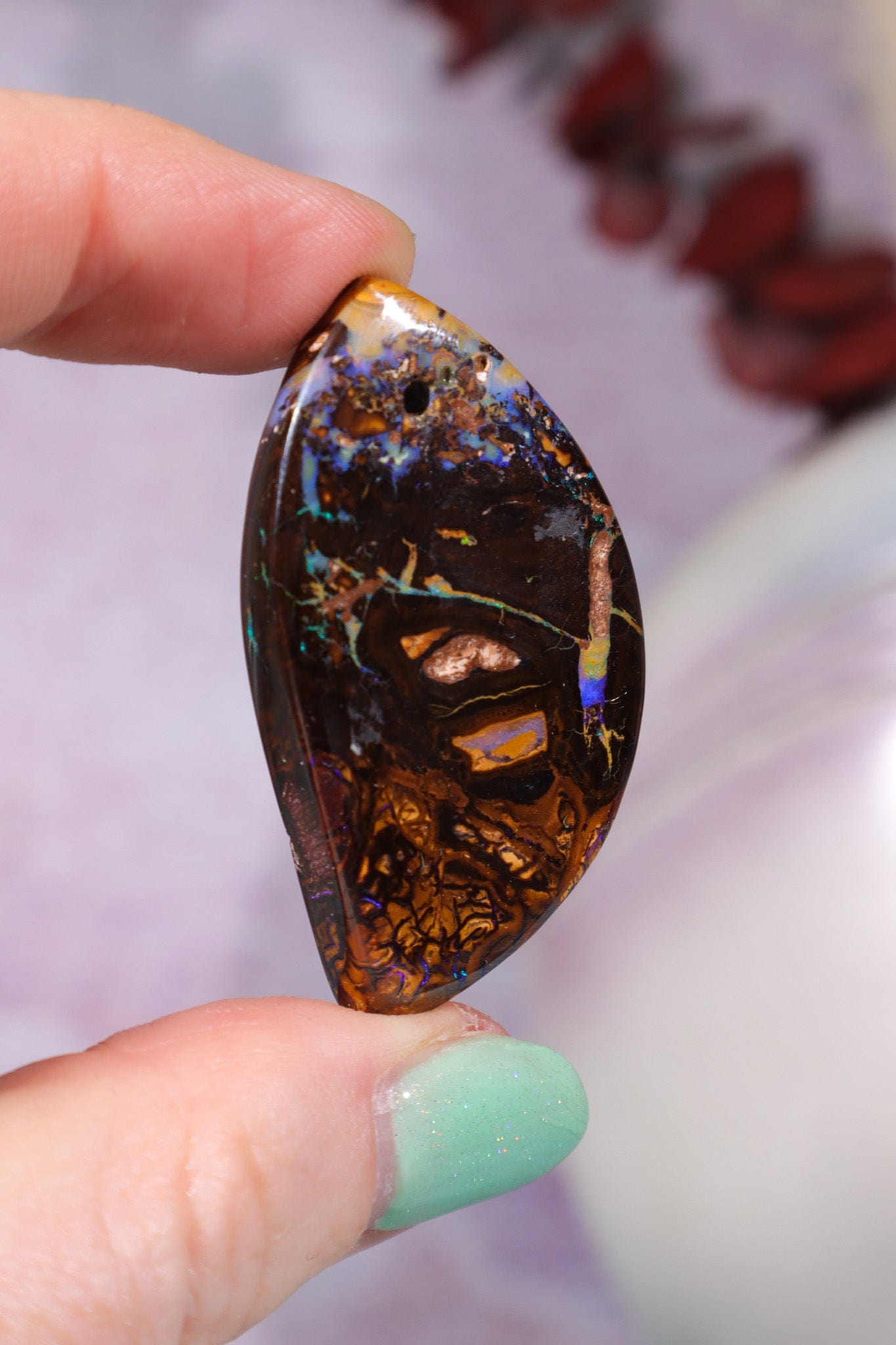 Drilled Yowah Boulder Opal Pendant 14.47gr Rocks & Fossils Tali & Loz Crystals