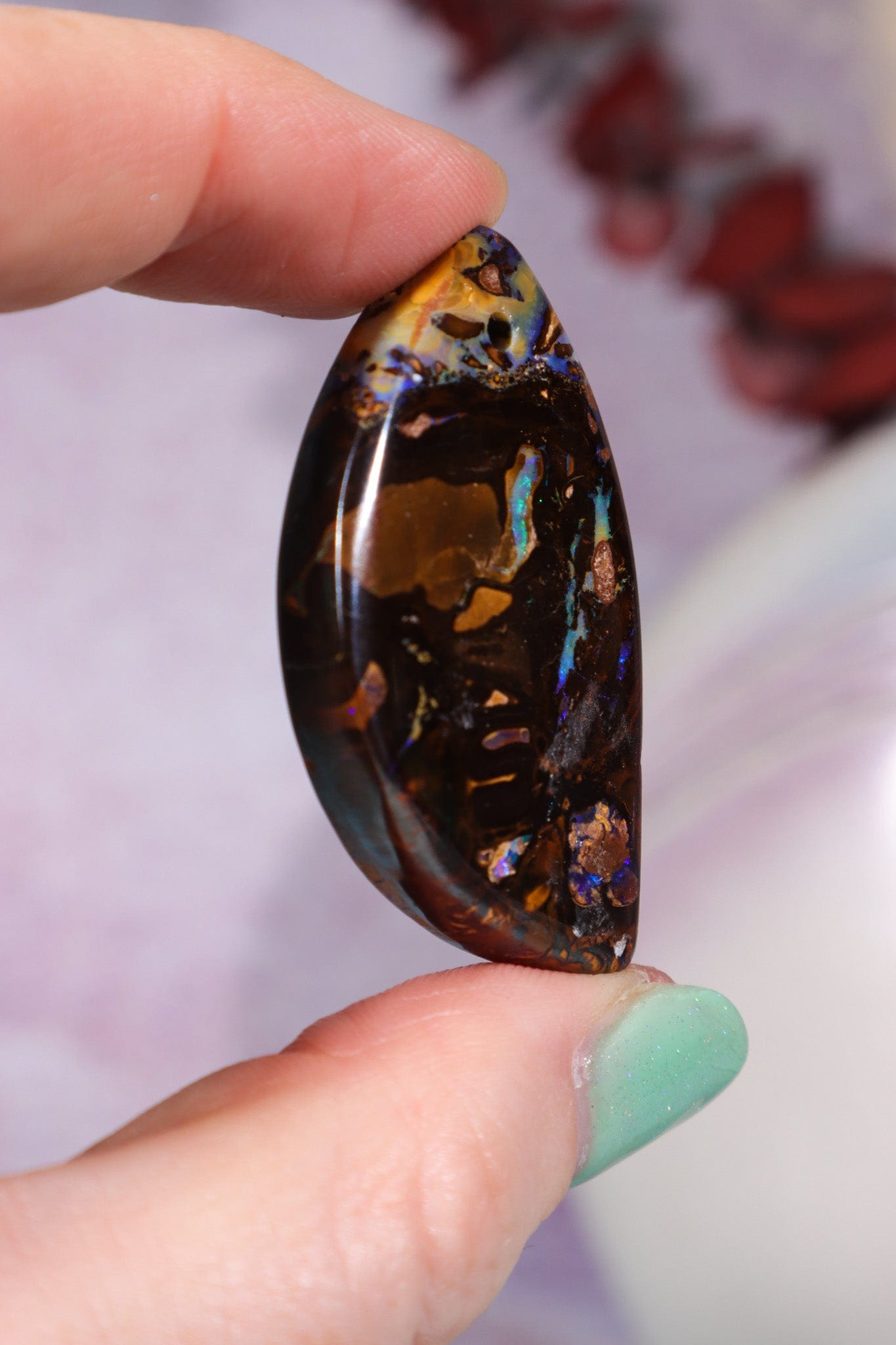 Drilled Yowah Boulder Opal Pendant 14.47gr Rocks & Fossils Tali & Loz Crystals