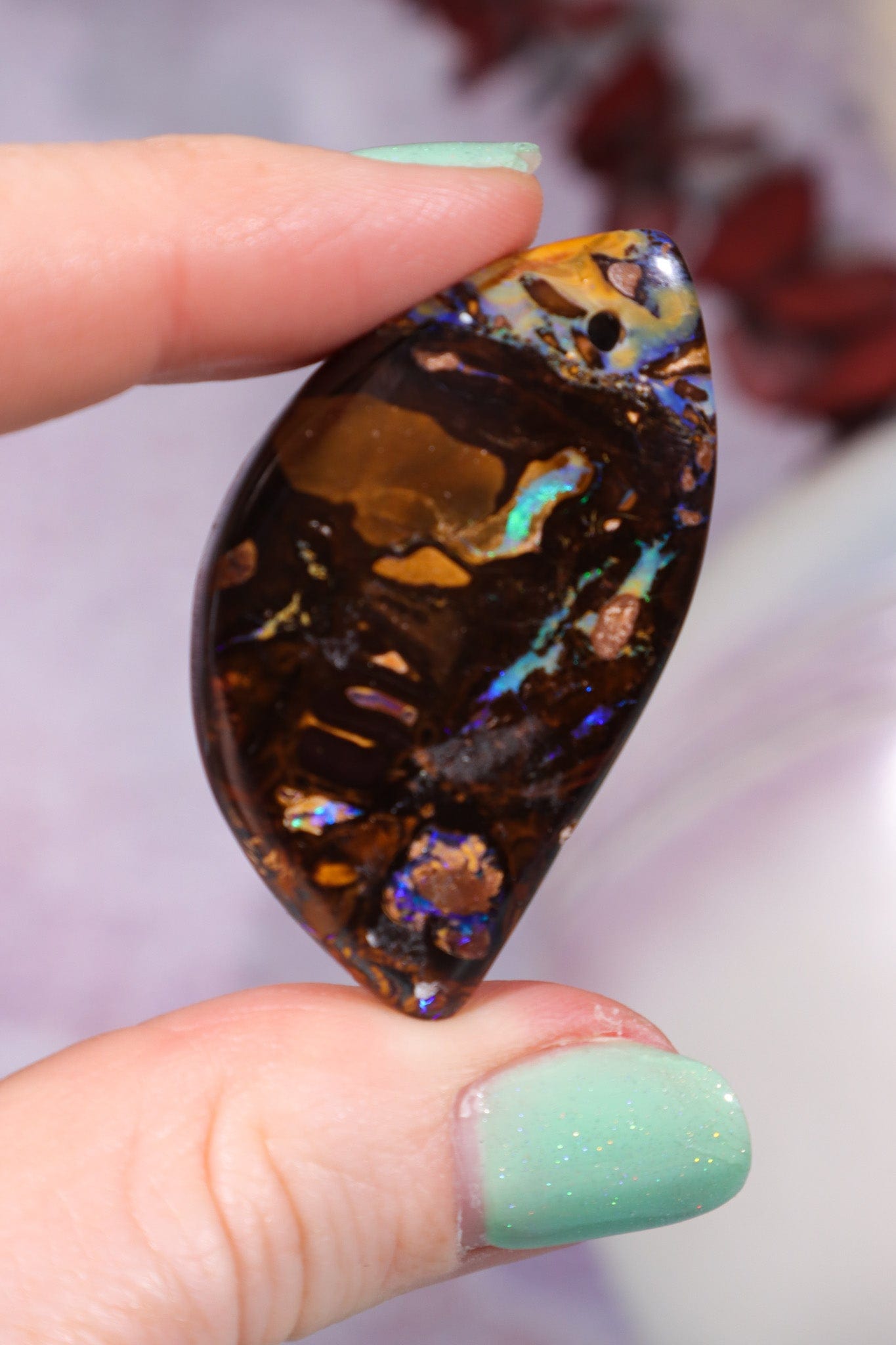 Drilled Yowah Boulder Opal Pendant 14.47gr Rocks & Fossils Tali & Loz Crystals