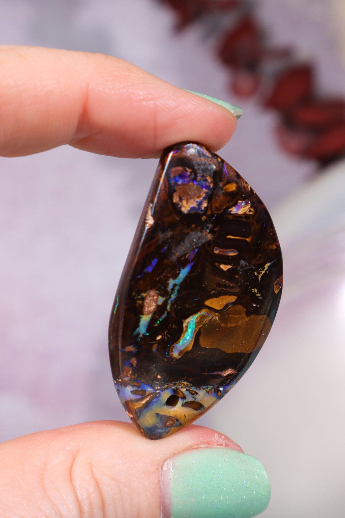 Drilled Yowah Boulder Opal Pendant 14.47gr Rocks & Fossils Tali & Loz Crystals