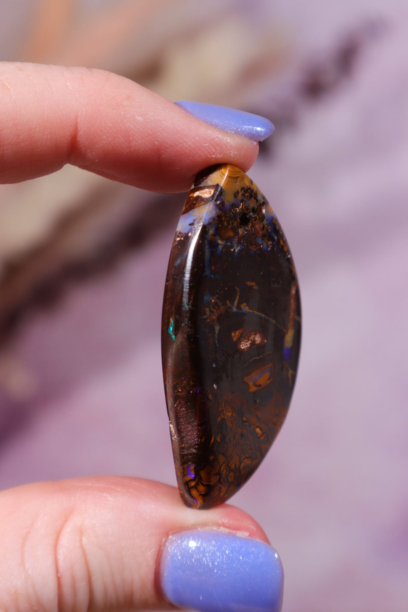 Drilled Yowah Boulder Opal Pendant 14.47gr - Tali & Loz Crystals