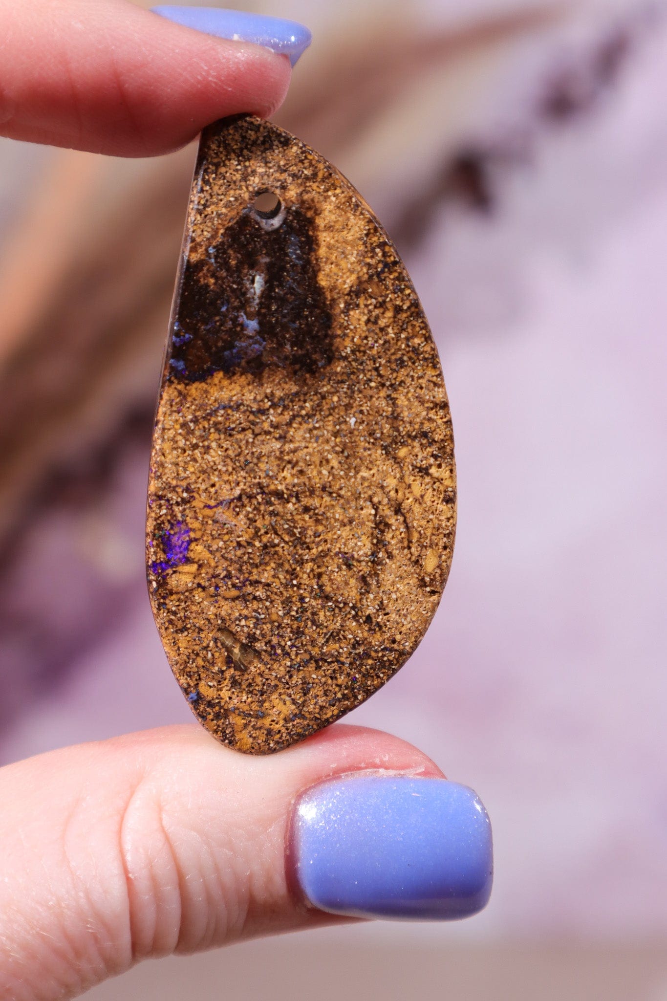 Drilled Yowah Boulder Opal Pendant 16.69gr - Tali & Loz Crystals