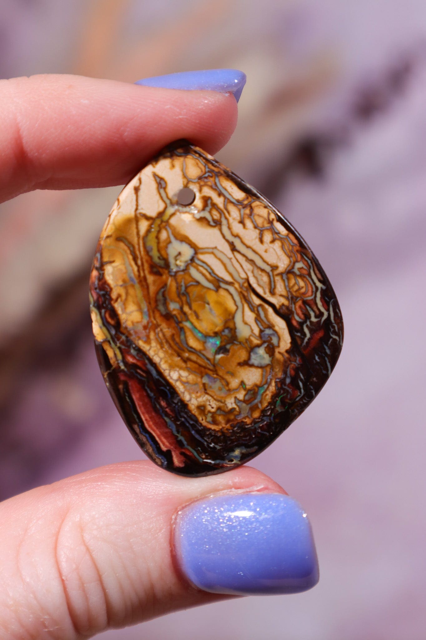 Drilled Yowah Boulder Opal Pendant 6.85gr - Tali & Loz Crystals