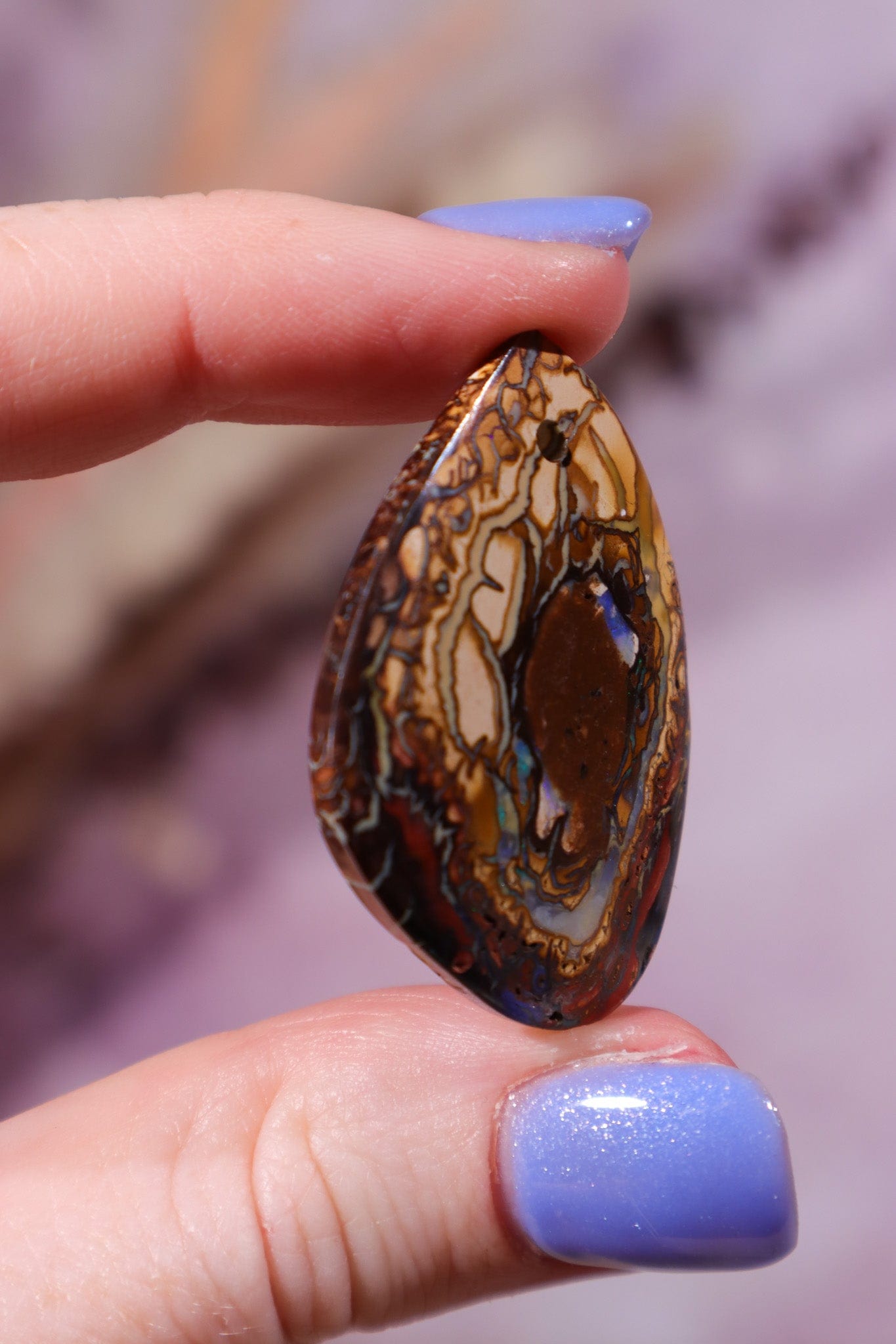 Drilled Yowah Boulder Opal Pendant 6.85gr - Tali & Loz Crystals