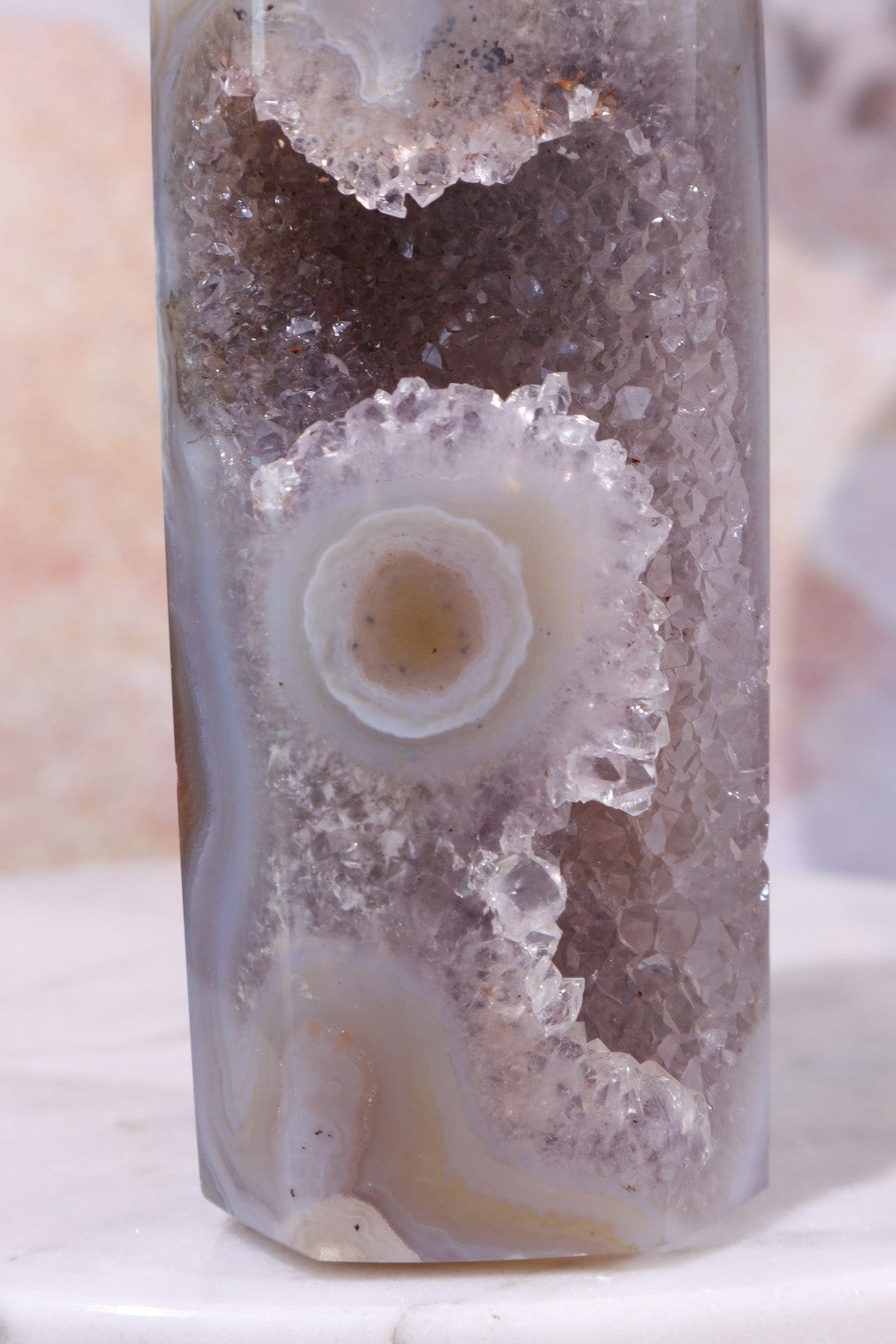 Druzy Amethyst Agate Tower, Sold as Seen Towers Tali & Loz Crystals