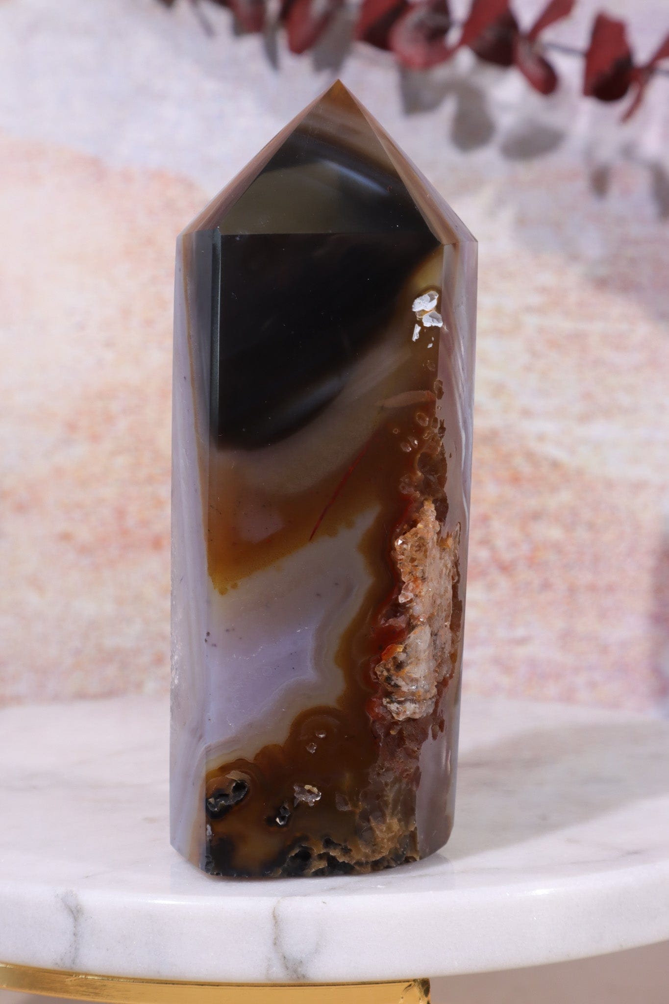 Druzy Amethyst Agate Tower, Sold as Seen Towers Tali & Loz Crystals