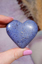 Dumortierite Heart | 47 × 53mm | Brazil Heart Tali and Loz